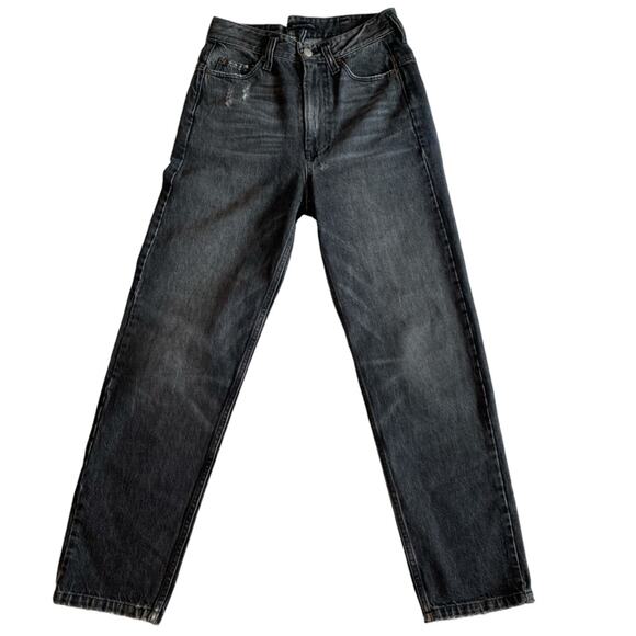 Marissa Webb Grant Straight Leg Jean Size 25 Black Stonewashed and Cinched back - Picture 3 of 10